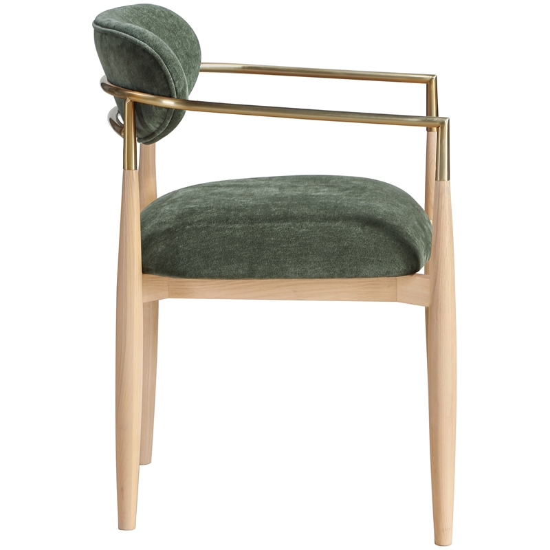 Meridian Furniture Riccio Olive Performance Fabric Dining AC (Set of 2)