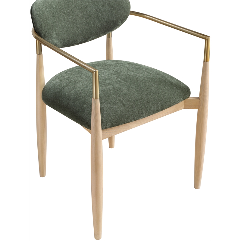 Meridian Furniture Riccio Olive Performance Fabric Dining AC (Set of 2)