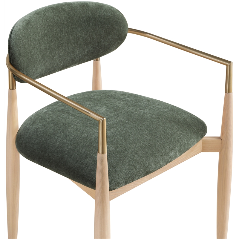 Meridian Furniture Riccio Olive Performance Fabric Dining AC (Set of 2)