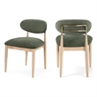 Meridian Furniture Riccio Olive Performance Fabric Dining SC (Set of 2)