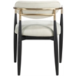 Meridian Furniture Riccio Beige Performance Fabric Dining AC (Set of 2)