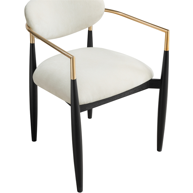 Meridian Furniture Riccio Beige Performance Fabric Dining AC (Set of 2)