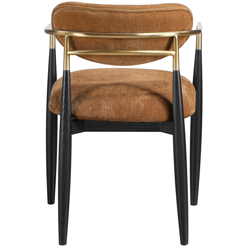 meridian furniture riccio cognac performance fabric dining ac (set of 2)