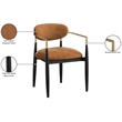 Meridian Furniture Riccio Cognac Performance Fabric Dining AC (Set of 2)