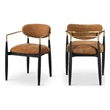 Meridian Furniture Riccio Cognac Performance Fabric Dining AC (Set of 2)