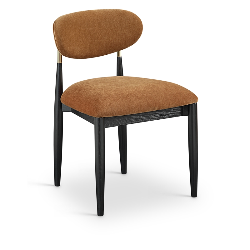Meridian Furniture Riccio Cognac Performance Fabric Dining SC (Set of 2)