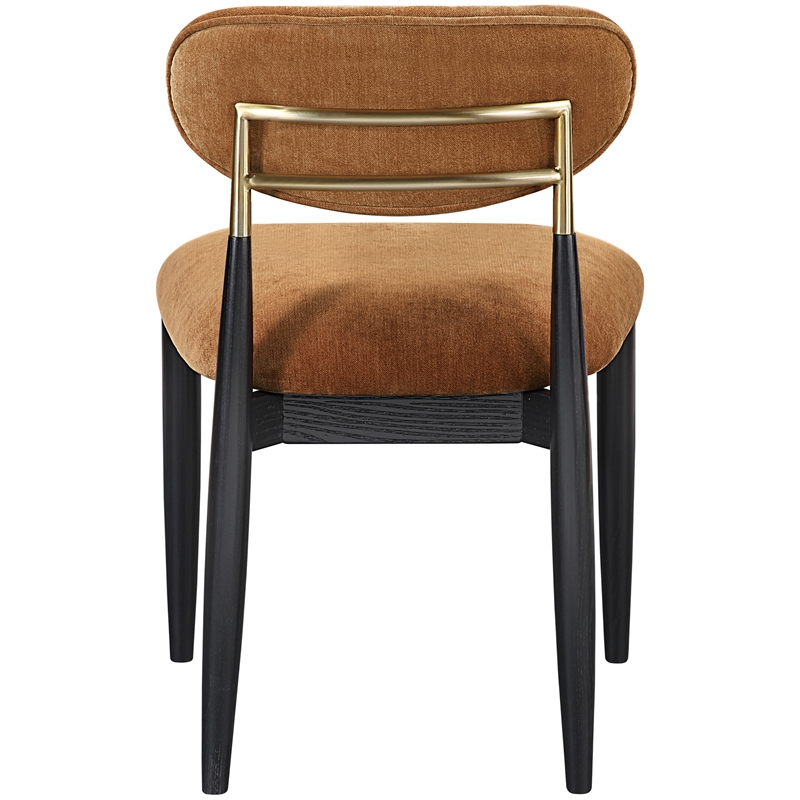 Meridian Furniture Riccio Cognac Performance Fabric Dining SC (Set of 2)