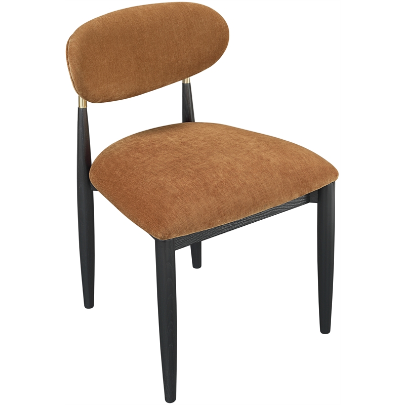 Meridian Furniture Riccio Cognac Performance Fabric Dining SC (Set of 2)
