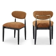 Meridian Furniture Riccio Cognac Performance Fabric Dining SC (Set of 2)