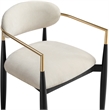 Meridian Furniture Riccio Cream Performance Fabric Dining Arm Chair (Set of 2)