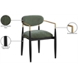 Meridian Furniture Riccio Olive Performance Fabric Dining AC (Set of 2)