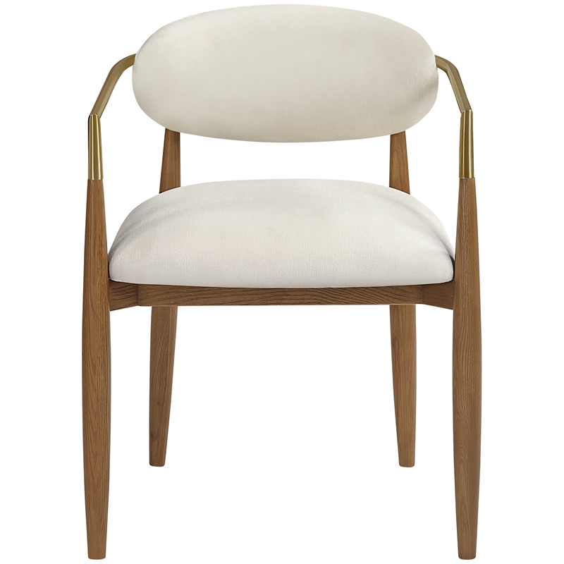 Meridian Furniture Riccio Beige Performance Fabric Dining AC (Set of 2)