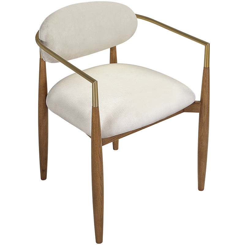 Meridian Furniture Riccio Beige Performance Fabric Dining AC (Set of 2)