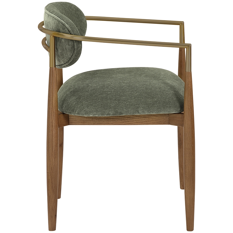 Meridian Furniture Riccio Olive Performance Fabric Dining AC (Set of 2)