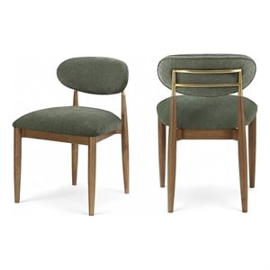 Meridian Furniture Riccio Olive Performance Fabric Dining Side Chair (Set of 2)