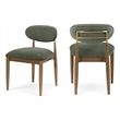 Meridian Furniture Riccio Olive Performance Fabric Dining SC (Set of 2)