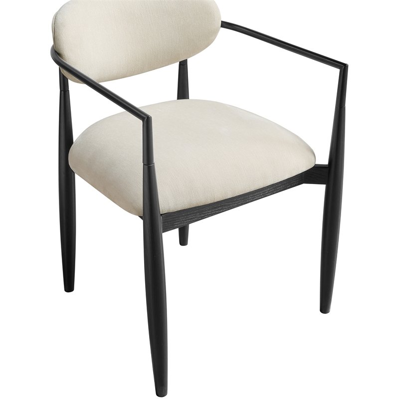 Meridian Furniture Riccio Beige Performance Fabric Dining AC (Set of 2)