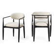 Meridian Furniture Riccio Beige Performance Fabric Dining AC (Set of 2)