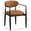 Meridian Furniture Riccio Cognac Performance Fabric Dining AC (Set of 2)