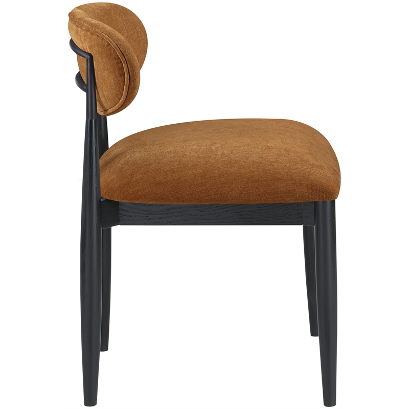 Meridian Furniture Riccio Cognac Performance Fabric Dining SC (Set of 2)