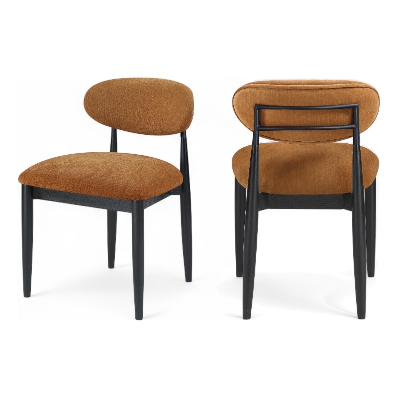 Meridian Furniture Riccio Cognac Performance Fabric Dining SC (Set of 2)