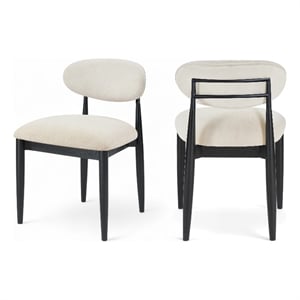Meridian Furniture Riccio Cream Performance Fabric Dining Side Chair (Set of 2)