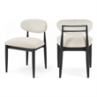 Meridian Furniture Riccio Cream Performance Fabric Dining Side Chair (Set of 2)