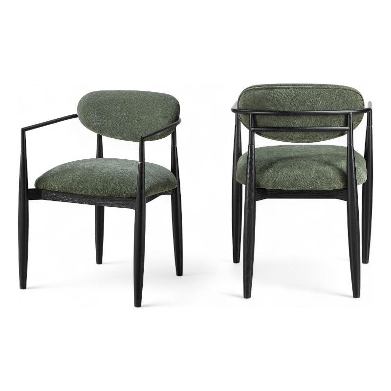 Meridian Furniture Riccio Olive Performance Fabric Dining AC (Set of 2)