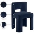 Meridian Furniture Zuno Navy Velvet Performance Fabric Dining Chair (Set of 2)