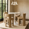 Meridian Furniture Zuno Beige Velvet Performance Fabric Counter Stool (Set of 2)