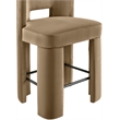 Meridian Furniture Zuno Beige Velvet Performance Fabric Counter Stool (Set of 2)