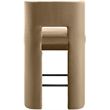 Meridian Furniture Zuno Beige Velvet Performance Fabric Counter Stool (Set of 2)