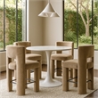 Meridian Furniture Zuno Taupe Velvet Performance Fabric Counter Stool (Set of 2)