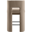 Meridian Furniture Zuno Taupe Velvet Performance Fabric Counter Stool (Set of 2)