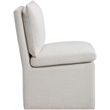 Meridian Furniture Nelori Cream Linen Textured Fabric Dining Chair (Set of 2)