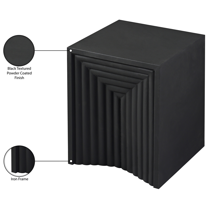 Meridian Furniture Centennial Black Iron End Table