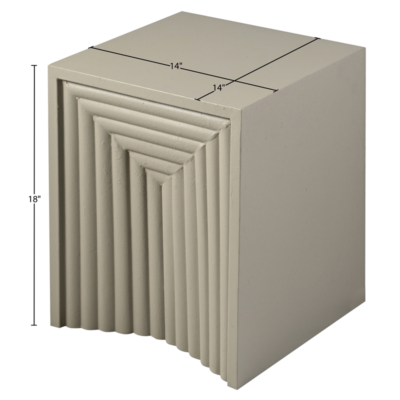 Meridian Furniture Centennial Taupe Iron End Table