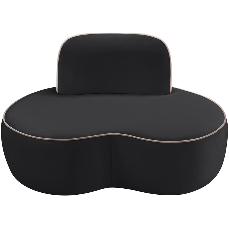 Meridian Furniture Swerve Black Velvet Upholstered Chair