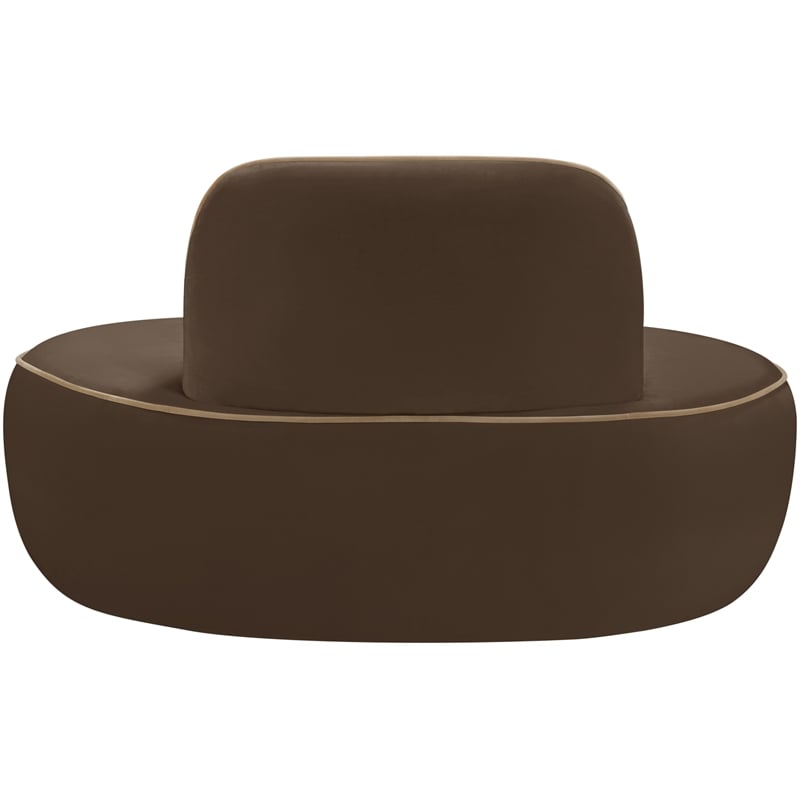 Meridian Furniture Swerve Brown Velvet Upholstered Chair