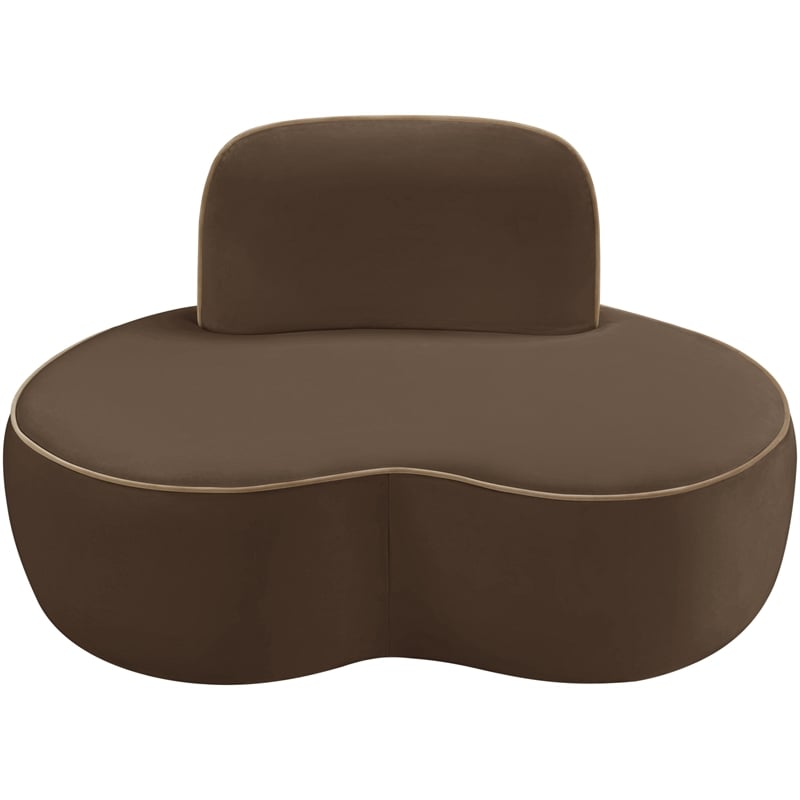 Meridian Furniture Swerve Brown Velvet Upholstered Chair