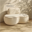 Meridian Furniture Swerve Cream Velvet Upholstered Chair