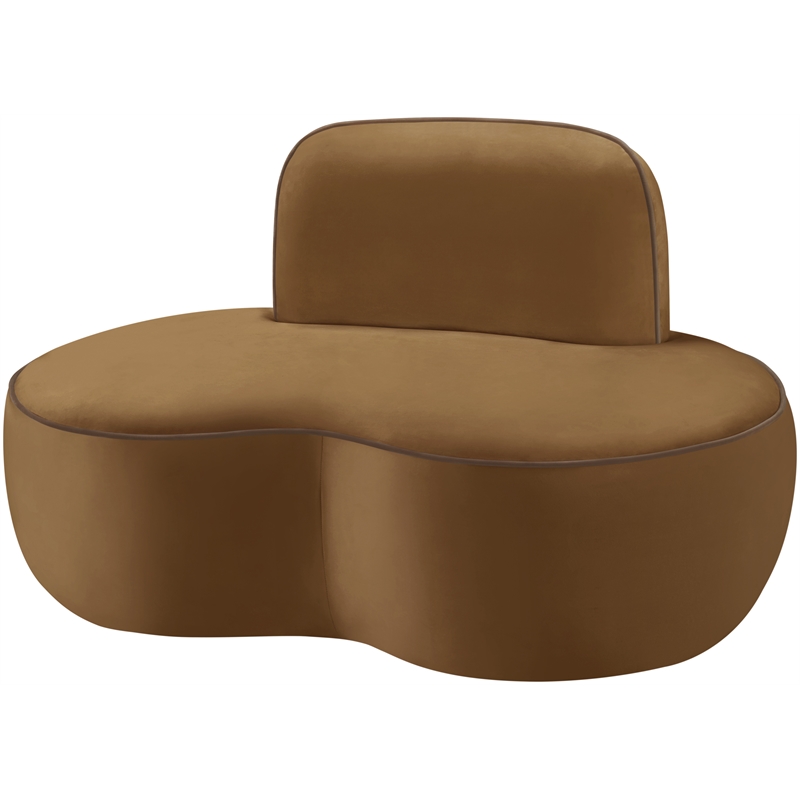 Meridian Furniture Swerve Saddle Velvet Upholstered Chair