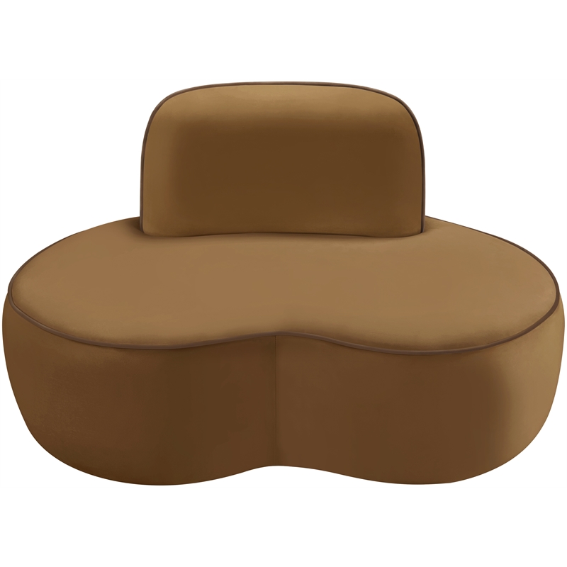 Meridian Furniture Swerve Saddle Velvet Upholstered Chair