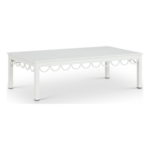 Meridian Furniture Portofino White Aluminum Outdoor Patio Coffee Table