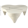 Meridian Furniture Bourges Cream Aluminum Coffee Table
