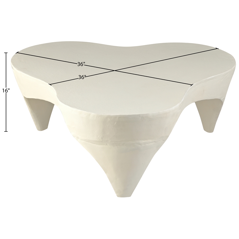 Meridian Furniture Bourges Cream Aluminum Coffee Table