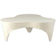 Meridian Furniture Bourges Cream Aluminum Coffee Table