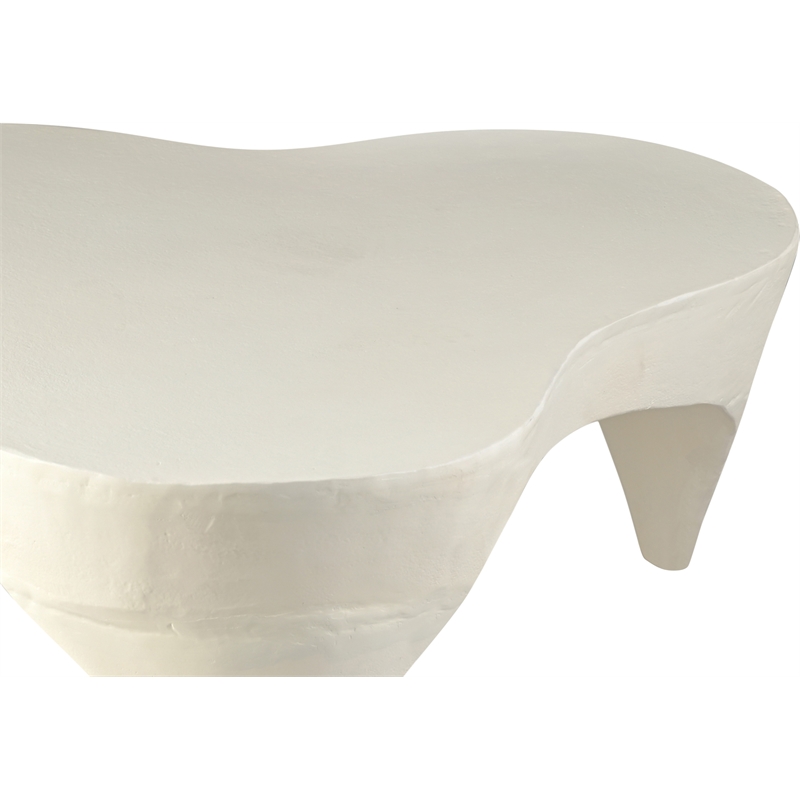 Meridian Furniture Bourges Cream Aluminum Coffee Table