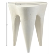Meridian Furniture Bourges Cream Aluminum End Table