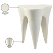 Meridian Furniture Bourges Cream Aluminum End Table